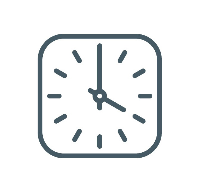 Es ist ein Icon mit einer Uhr abgebildet